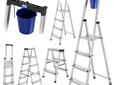 Step ladders set KRAUSE 3D model