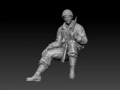 Military man ready to 3d print 3D model