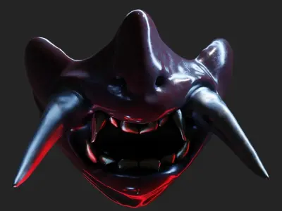 Red Mask  for working with 3D models 3D model
