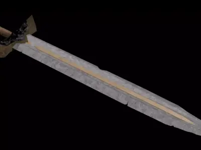 Medieval Fantasy Sword Low-poly 3D model