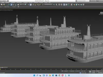 Bangladeshi launch Low-poly 3D model