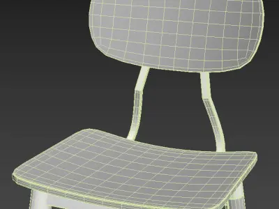 modern chair set 3D model