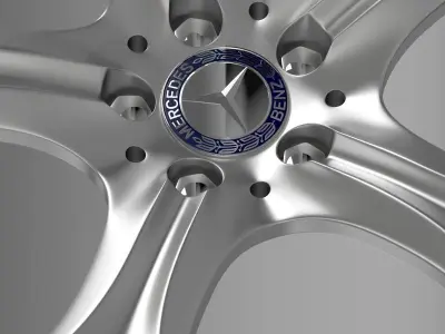 Mercedes Benz S 400 hybrid rim 3D model
