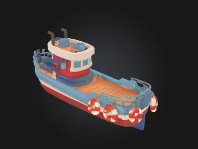 Harbor Tugboat  Reliable Workhorse of the Port 3D model