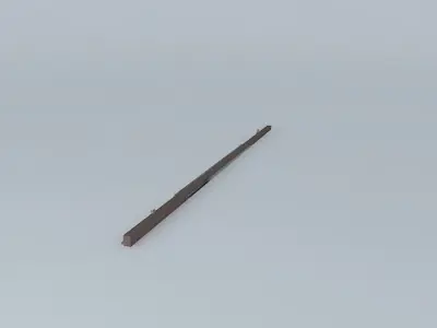 Intercontinental maglev track line- switch Free 3D model