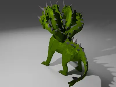 Hydra Water dragon monster Sea Mythical Giant serpent Rigged Free low-poly 3D model