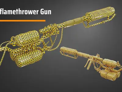 Flamethrower gun 3D model