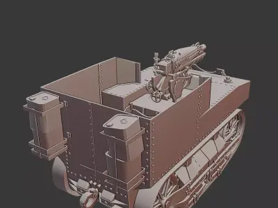 T1 HMC 75mm Experimental U S Self Propelled 3D Printable  3D print model