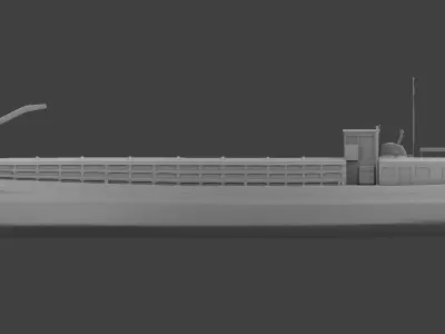 barge ship 3D model