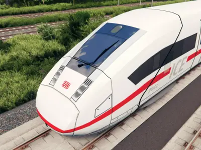 German High Speed Train - DB ICE 4 Low-poly 3D model