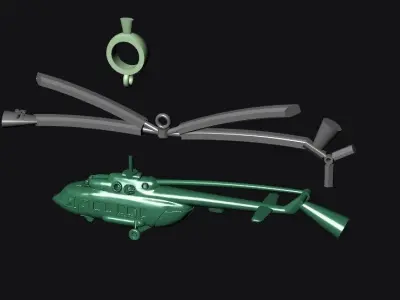 Charm helicopter 3D print model