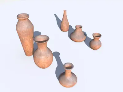 Old Vases 2 Low-poly 3D model