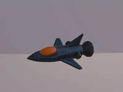 Black Wyvern A-10 Spaceship Free 3D model