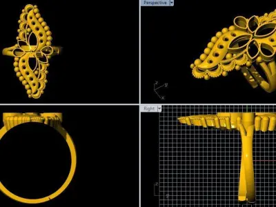 Antique Ring 3dm file 3D print model