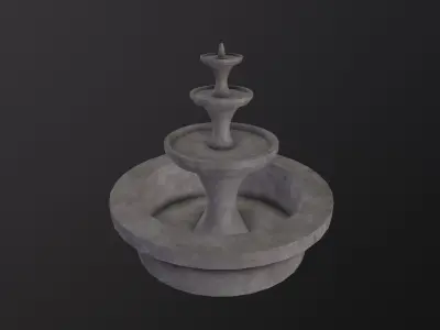 Simple Fountain 3D Model Low-poly 3D model