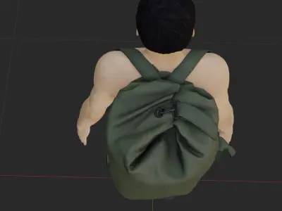 Military duffle bag  Low-poly 3D model