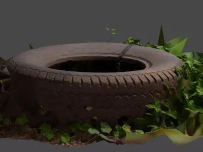 abandoned tire Free 3D model