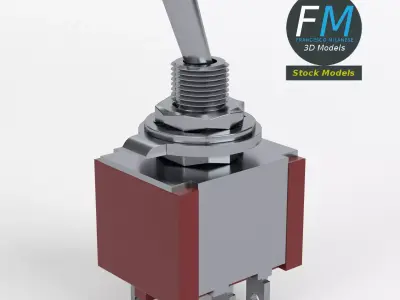 Double pole double throw switch 3D model