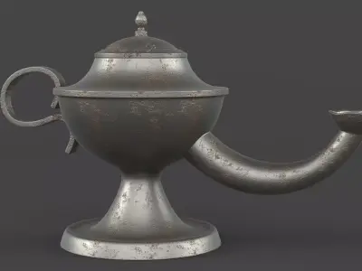 Arabic Oil Lamp 3D model