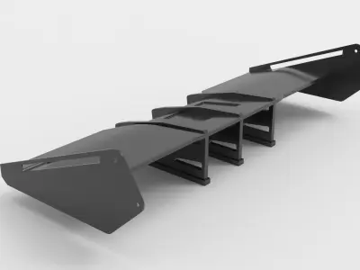 spoiler design sport car auto moto garage  3D model