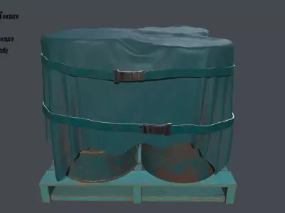 Military Material Low-poly 3D model 3