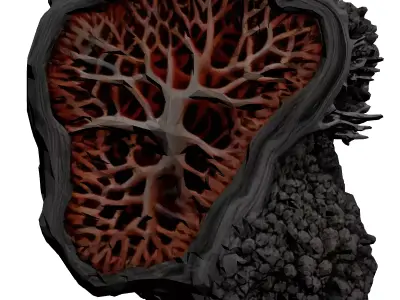 Abstract Biological Fractal Structure 3D model