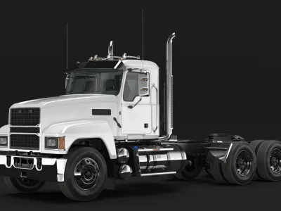 2025 Cab and Chassis Truck White  purchase 3D model