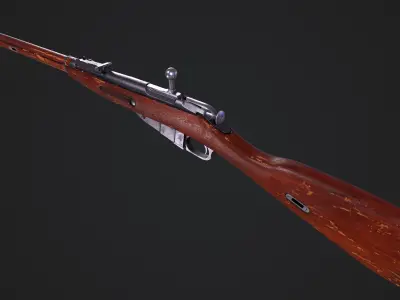 Mosin Nagant Free low-poly 3D model