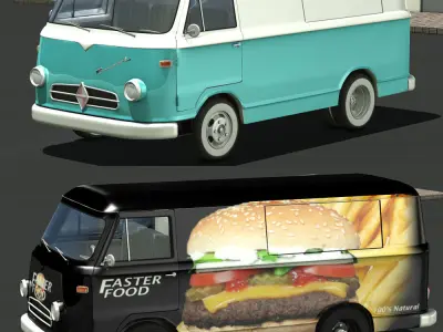 Borgward B 611 Food Truck 3D model