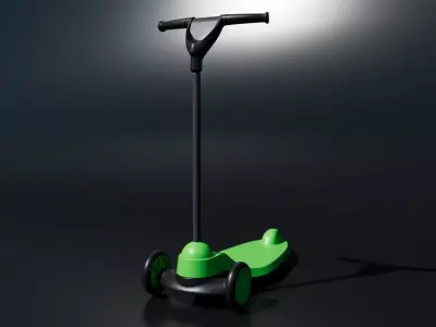 Kick Scooter Toy Free low-poly 3D model