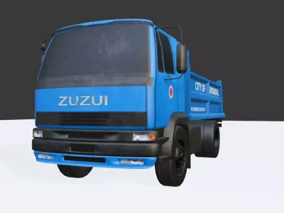 Mini Dump Truck 3D Model  Construction Vehicle Low-poly 3D model