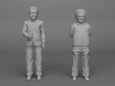 The Team America Military Outfit plus two characters pack 3D print model