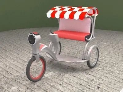 GPS Auto- Cycle Rikshaw 3D model