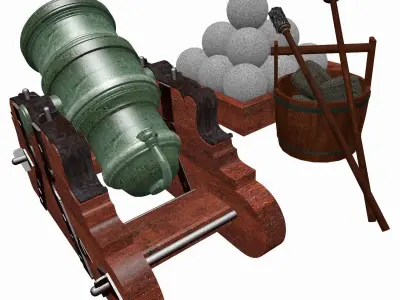 Howitzer 365-06 500lbs Low-poly 3D model