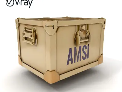 Military Ammo Crate Model Pack Low-poly 3D model