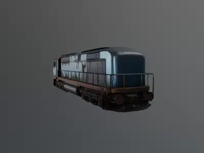 postapocalyptic locomotive 3D model