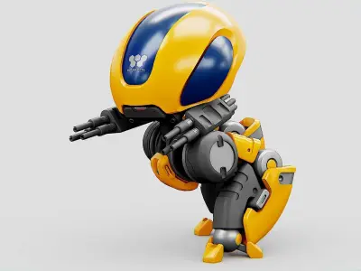 MILITARY BOT M-3000 Rigged for Unreal Engine - Unity - MIXAMO  3D model