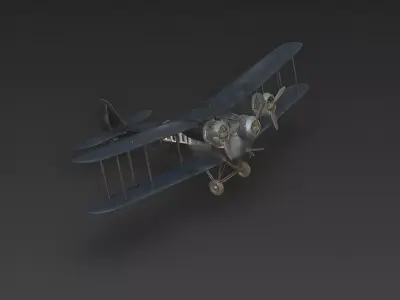 WWI Heavy Night Bomber - Cabin Variant 3D Model Low-poly 3D model