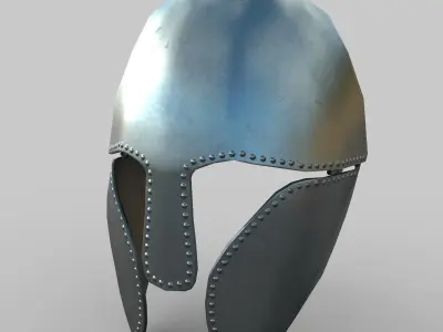 Warrior helmet Low-poly 3D model