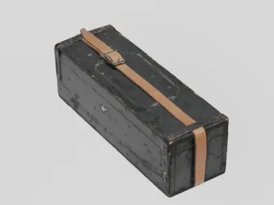 Wooden Box for Magic Lantern Slides 3D scan PBR 4K textures Low-poly 3D model