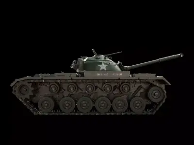 Tank M48 - 3d modeling  3D model