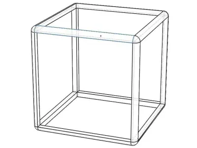 Wireframe Shape Cube Free 3D print model