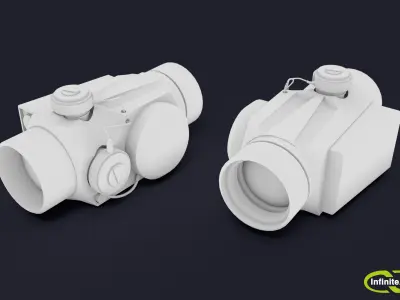 Gun sights Collimator sight Low-poly 3D model