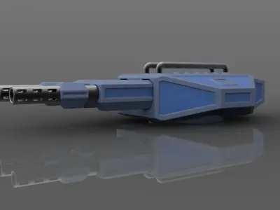 Futuristic gun 3D model