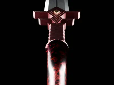 Fantasy Spear Low-poly 3D model get