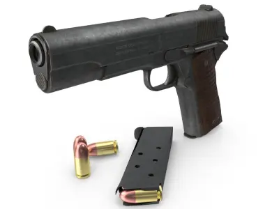 Colt M1911 Low-poly 3D model