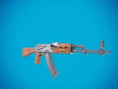 AK 47 Low-poly 3D model 3