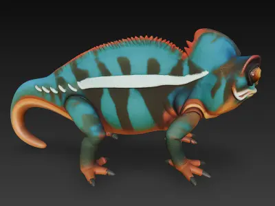 Chameleon Realistic 3D Model Basic - Low Poly Realistic Low-poly 3D model purchase