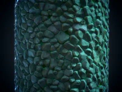 Ghibli Stone Floor Material - VOL 09 - Maps - SBsar Texture