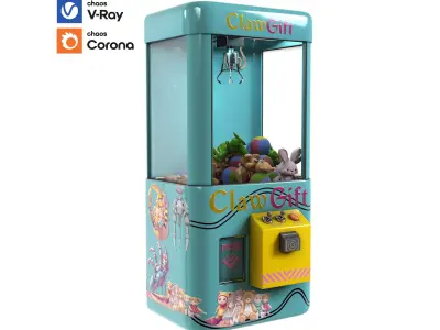 claw crane game machine 3D model